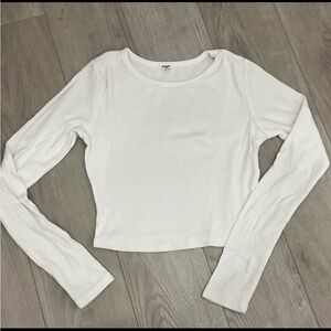 Garage White Long Sleeve Top